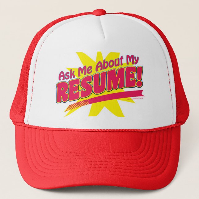 Casquette Demander à propos de Resume Job Hunter Logo (Devant)