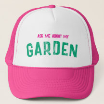 Demandez-moi à propos de mon chapeau rose JARDIN