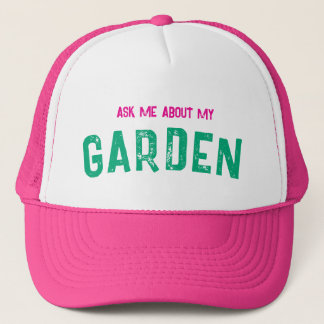 Casquette Demandez-moi à propos de mon chapeau rose JARDIN