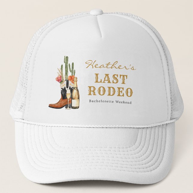 Casquette Demoiselle d'honneur (Bachelorette Last Rodeo Trucker Hat by Painted Paperie
)