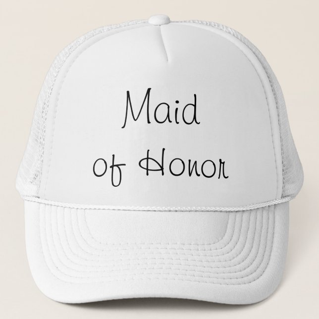 Casquette Demoiselle d'Honneur Chapeau de Mariage Blanc (Devant)