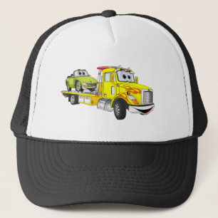 Casquette Dépanneuse jaune de lit plat de bande dessinée