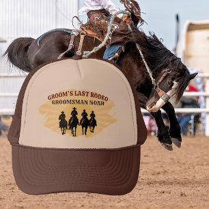 Casquette Dernier Rodéo Garçon d'honneur Nom personnalisé Co