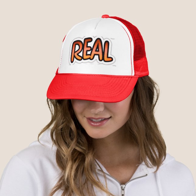Casquette Dernière conception de texte réel (En situation)