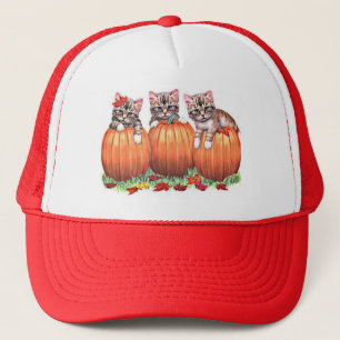 Casquette Des chatons en Citrouille pour Halloween