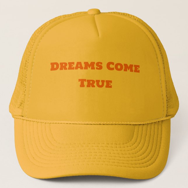 Casquette Des rêves personnalisés deviennent de vrais Jaunes (Devant)