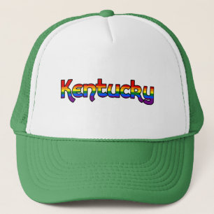 Casquette des textes d'arc-en-ciel du Kentucky