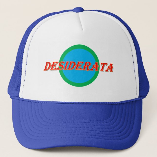 CASQUETTE DESIDERATA (Devant)