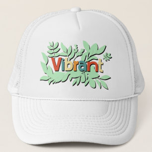 Casquette Design de texte coloré botanique dynamique