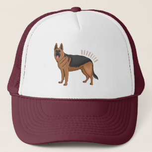Casquette dessin de berger allemand