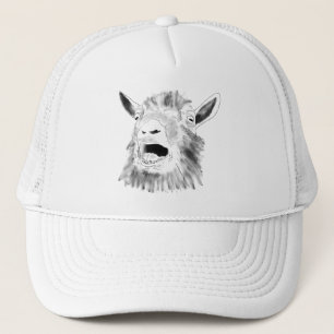 Casquette Dessin de chèvre hurlante drôle Art animalier fant