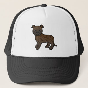 Casquette Dessin de chien Staffordshire Bull Terrier bringé