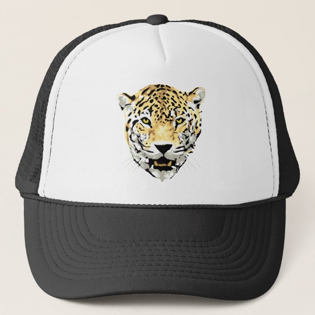 Casquette Dessin de la tête de guépard (Devant)