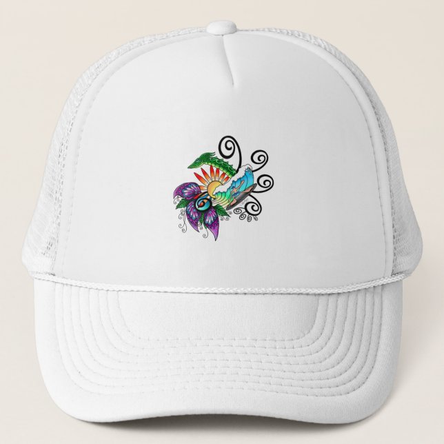 Casquette Dessin de Surfer Dude (Devant)