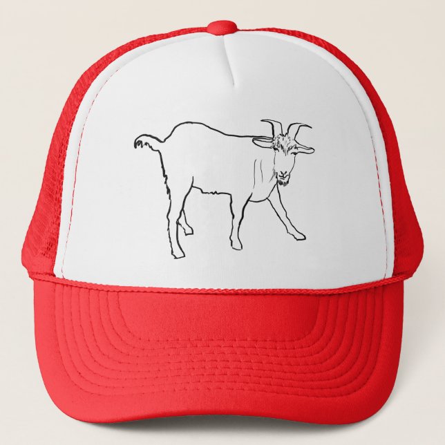 Casquette Dessin drôle de chèvre mignon dessin de caricature (Devant)