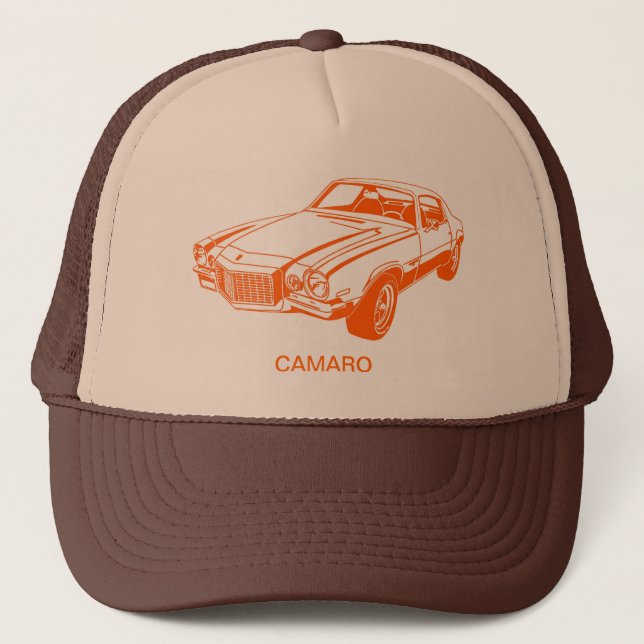 Casquette Dessin graphique orange de Chevy Camaro (Devant)