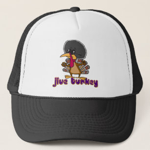 Casquette dessin humoristique de dinde jive avec texte