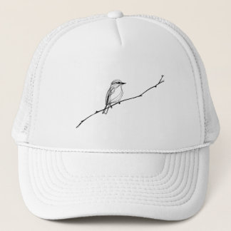 Casquette Dessin minimaliste d'un oiseau sur une branche en 