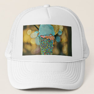 Casquette dessin vintage de crème glacée