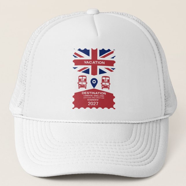 Casquette Destination Londres France Vacances (Devant)