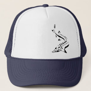 Casquette d'esturgeon - Tribal1-black