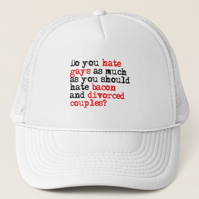 Casquette Détestez-vous les gays ? (Devant)