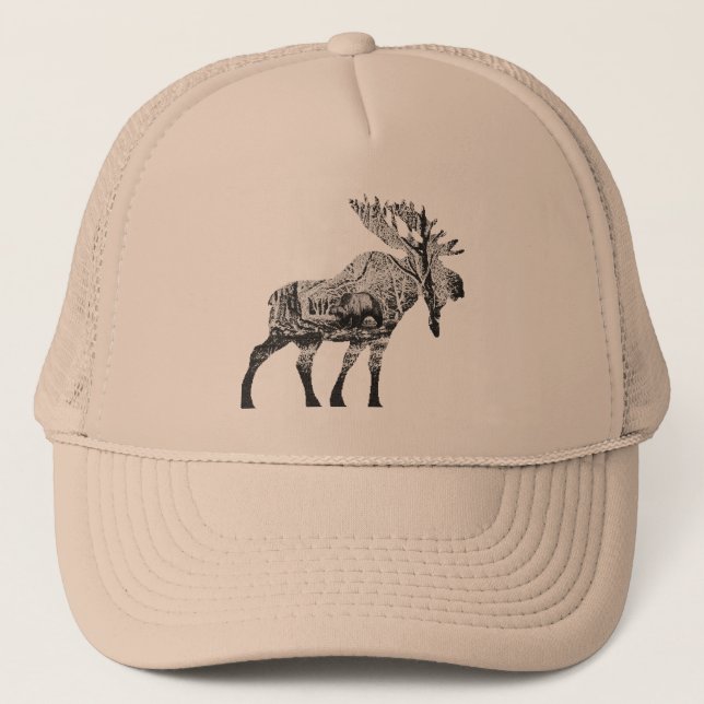 Casquette Deux animal - orignaux/ours (Devant)