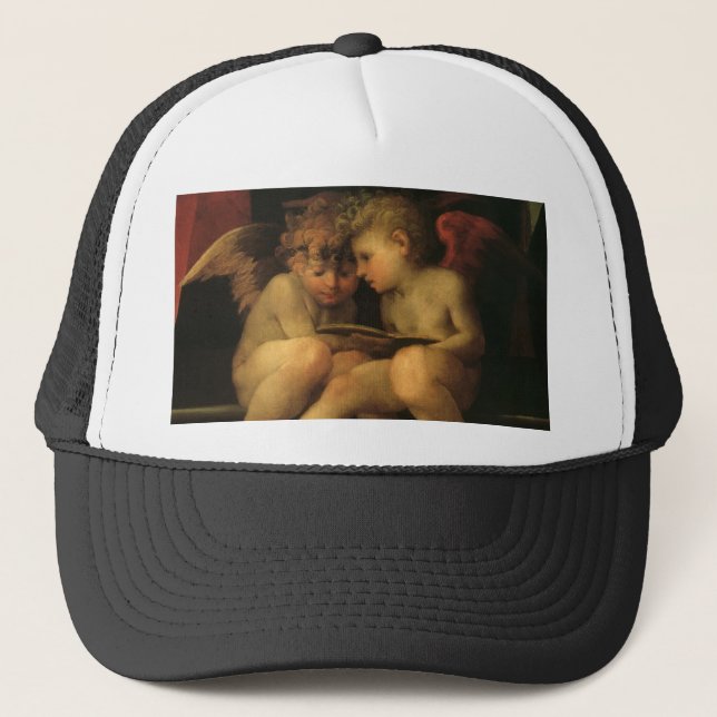 Casquette Deux Cherubs Lecture par Rosso Fiorentino, Angels (Devant)