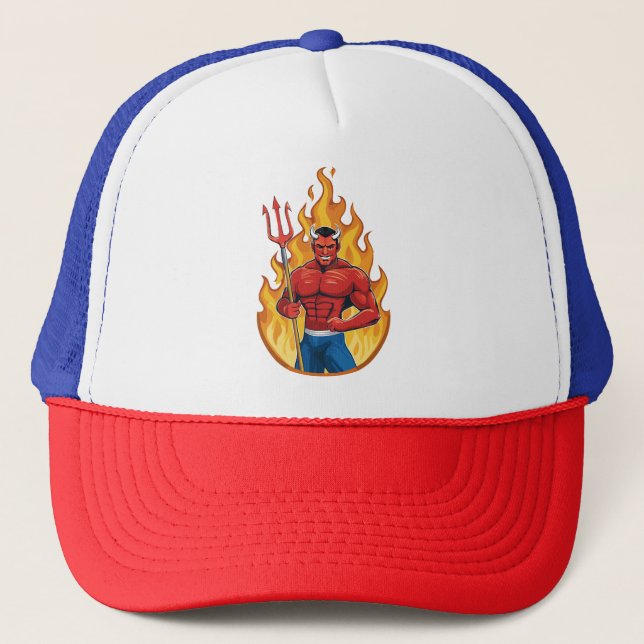 Casquette Devil with trident (Devant)