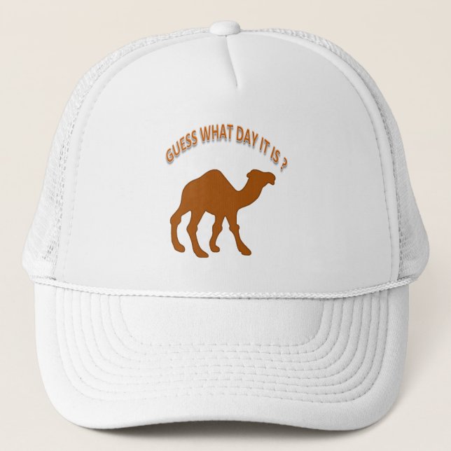Casquette Devinez quel jour c'est ? Camel de la Journée de l (Devant)