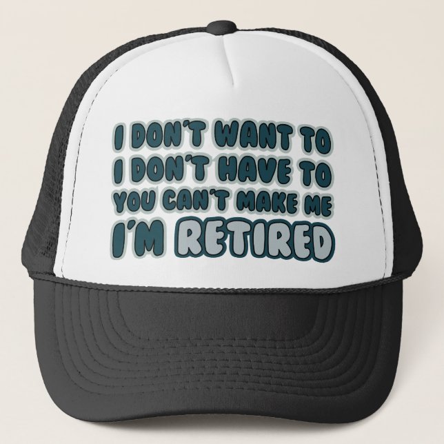Casquette Devis de retraite amusant (Devant)