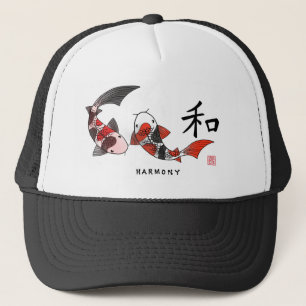 Casquette d'harmonie de poissons de Koi