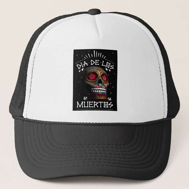 Casquette Dia mexicaine de l'art mort squelette Art mort (Devant)