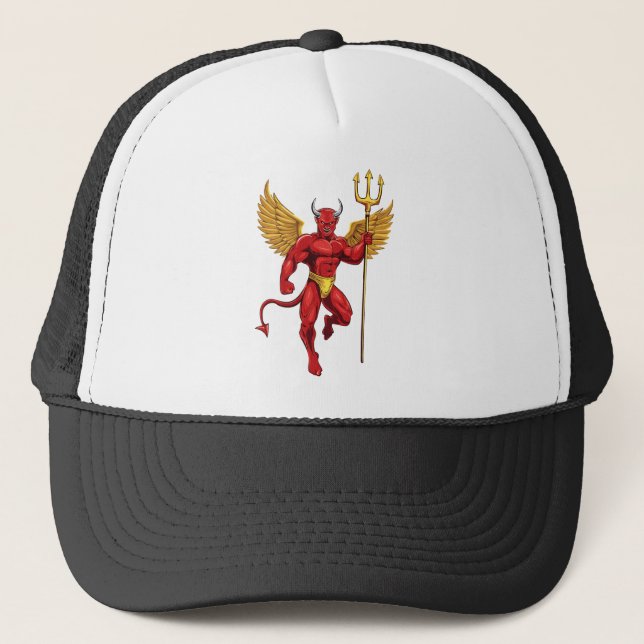 Casquette Diable avec trident (Devant)