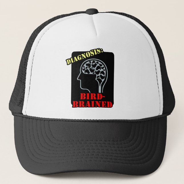 Casquette Diagnostic : Brainé par les oiseaux (Devant)