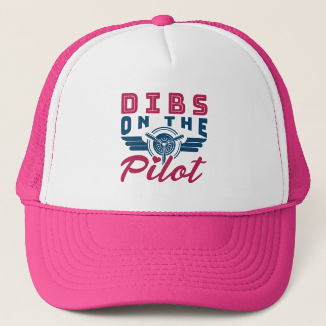 Casquette Dibs sur l'aviatrice pilote (Devant)
