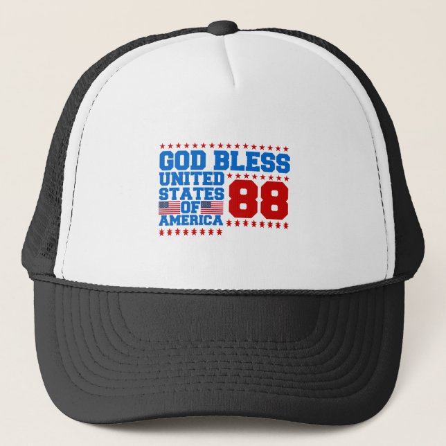 Casquette Dieu Bless United States Of America 88 (Devant)