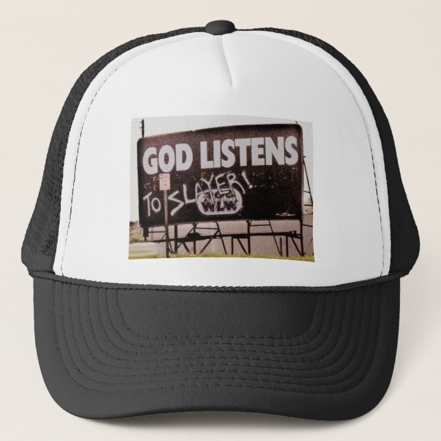 Casquette Dieu écoute le tueur (Devant)