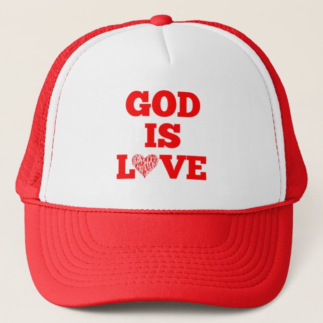 Casquette Dieu est amour Citation de la Bible (Devant)