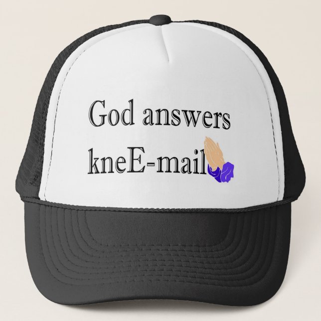 Casquette Dieu répond au cadeau religieux de genou-courrier (Devant)