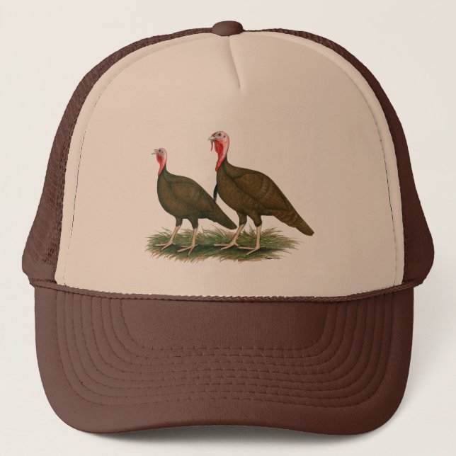 Casquette Dindes :  Chocolat (Devant)