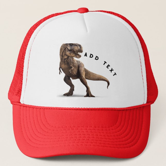 Casquette Dinosaur Reptiles Image Ajouter Texte Imprimé Supe (Devant)