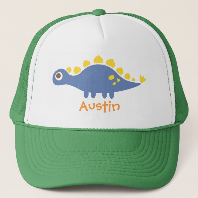 Casquette Dinosaure bleu mignon de Stegosaurus pour (Devant)