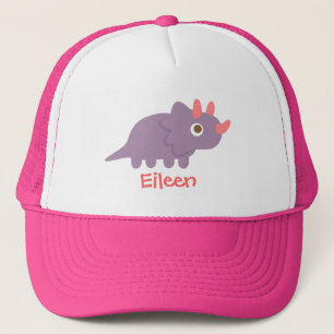 Casquette Dinosaure pourpre mignon de triceratops pour