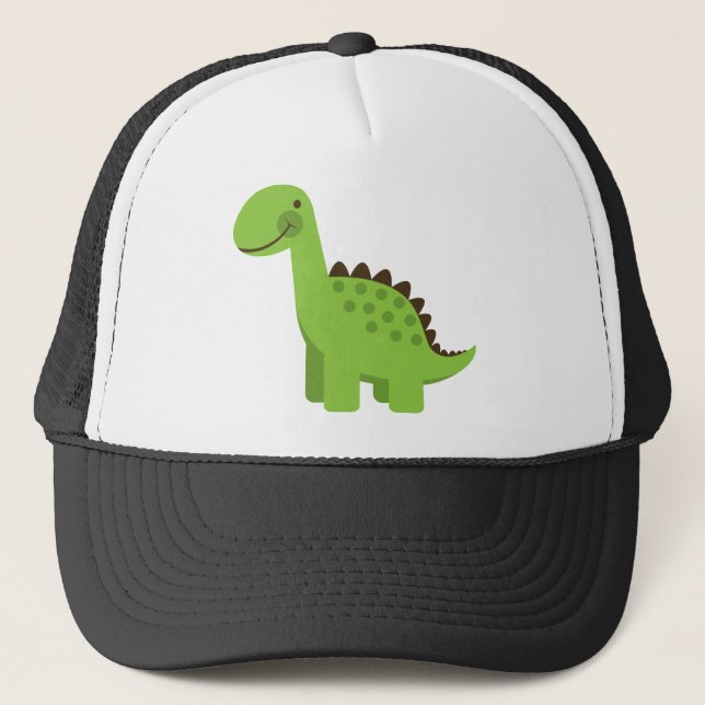 Casquette Dinosaure vert mignon (Devant)