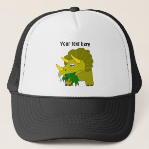 Casquette Dinosaure vert mignon de bande dessinée de