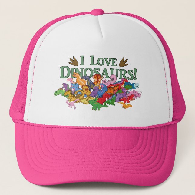 Casquette Dinosaures mignons et colorés (Devant)