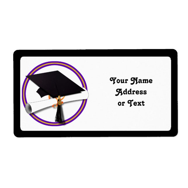 Casquette diplômé avec diplôme - Couleurs de l'éco (Devant)