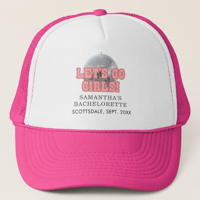 Casquette Disco Bachelorette Girls Weekend Party Retro (Devant)