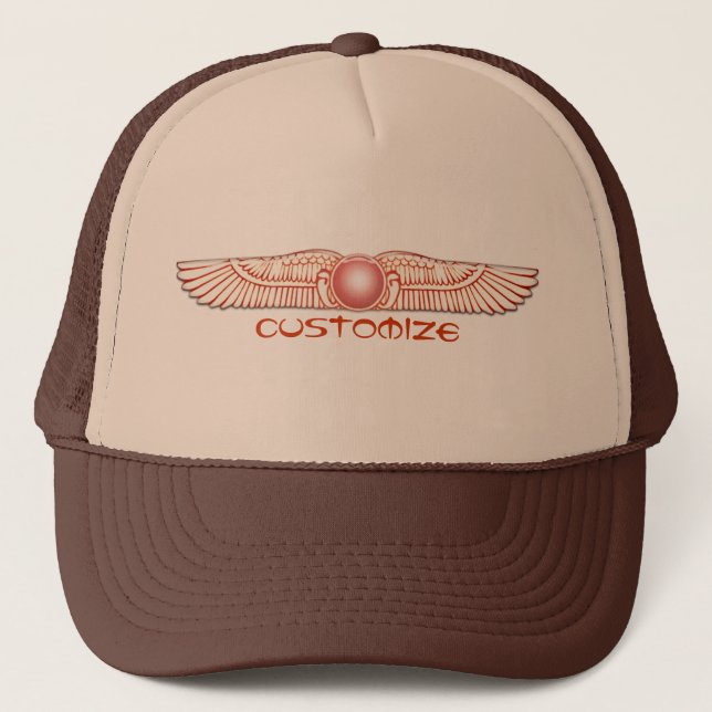 Casquette Disque sumérien de Sun à ailes par Anunnaki (Devant)